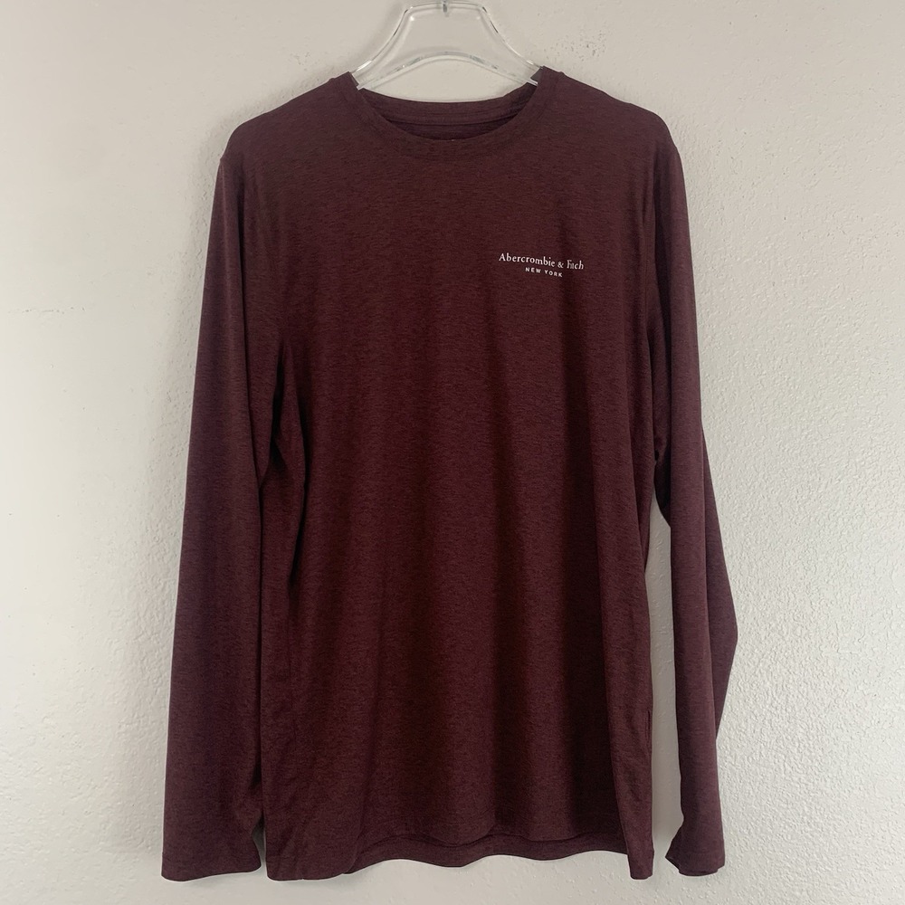 Abercrombie & Fitch Shirt M Long Sleeve Crewneck‎ Stretch Soft A&F Collection